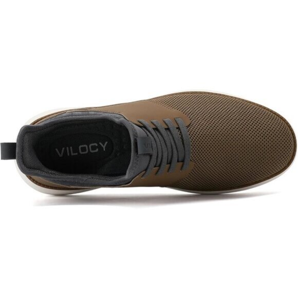 ⚡VILOCY Men's Brown Fashion Dress Oxfords Business Mesh Breathable Sneakers - Picture 3 of 9